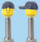 `A NEW ITEM  -  Brick Caps - Presta Valve - 2 Face Head (Sunglasses with Cheesy Smile & Normal Smile Face) with a Blue Cap