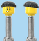 `A NEW ITEM  -  Brick Caps - Presta Valve - 2 Face Head (Freckles Smile & Freckles Worried Look) with a Black Beanie