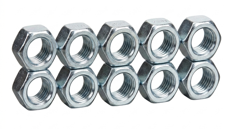 NUT - For Brake Bolts, Open Type, M6, C.P, SILVER (Bag of 20)