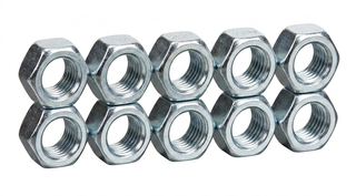 NUT - For Brake Bolts, Open Type, M6, C.P, SILVER (Bag of 20)
