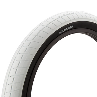 "NEW" - TRACKER TYRE 20 X 2.4" WHITE W/ BLACK WALL