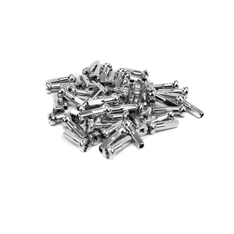 "NEW" - BRASS NIPPLES 14G/16mm - SILVER (40 Pcs)