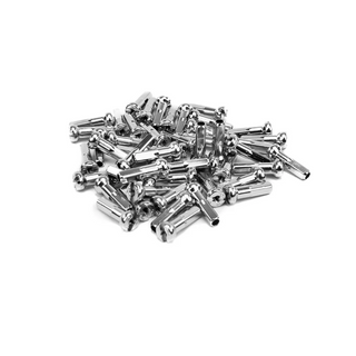 "NEW" - BRASS NIPPLES 14G/16mm - SILVER (40 Pcs)