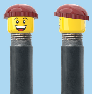 2 Faces | Open Mouth Smile Face | Sad Tear Face | Brown Beanie | AV | Brick Caps | Sold as Pair