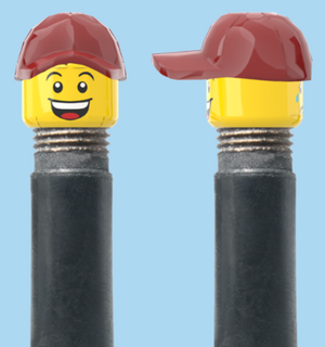 2 Faces | Open Mouth Smile Face | Sad Tear Face | Maroon Cap | AV | Brick Caps | Sold as Pair