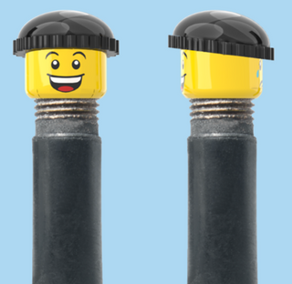 2 Faces | Open Mouth Smile Face | Sad Tear Face | Black Beanie | AV | Brick Caps | Sold as Pair