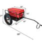Bicycle Beach Trailer 2 in 1 - can also be used as a push/pull trolley, Steel Frame, 20 x 4" fat wheels, Capacity:60kgs, Loading size: 89*63*41cm