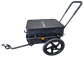 Bicycle Cargo trailer 2 in 1 - can also be used a push/pull trolley, Steel Frame, 16' wheels, Capacity:30kgs as trailer, 50kg as hand wagon, Loading size:68*53*40cm