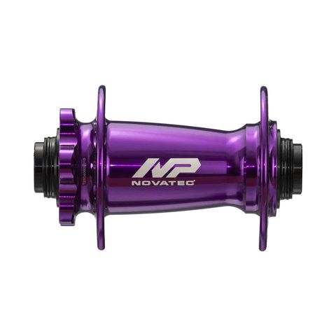 `A NEW ITEM - Hub, Novatec Front 6 Bolt BOOST DISC Purple 32H 15mm T/A x 110mm OLD