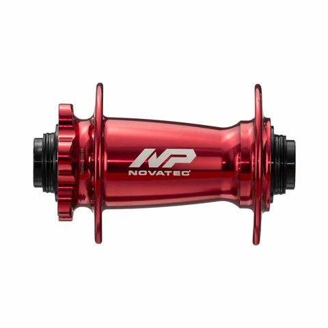 Hub, Novatec Front 6 Bolt BOOST DISC Red 32H 15mm T/A x 110mm OLD - SEALED BEARINGS