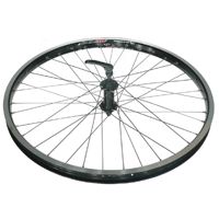 WHEEL  24"  DM-24 Alex D/W Alloy Rim, Joytech Q/R Hub, Mach 1 Spokes, FRONT.  BLACK with SILVER Spokes   (Matching Rear 95637)