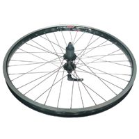 WHEEL  24" DM-24 Alex D/w Black alloy rim ,Joytech  8/10 Speed Cassette Q/r Black Hub , Silver Mach 1 spokes , REAR (match94276)