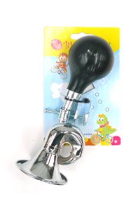 AIR HORN - Bugle Type, BIKES UP!, Silver With Black Rubber Bulb