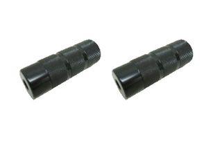 Foot Peg, 14mm Axle, 38 x 110mm Threadless, Steel, BLACK (Pair)