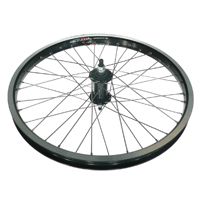 WHEEL  20 x 1.75 Alex  DM-24 D/w Eyeleted Alloy Rim W/msw , Novatec Sealed Bearing 3/8 Axle Front , Silver Mach 1 Spokes . FRONT .