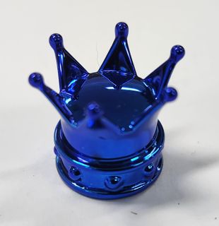 Valve Cap BLUE Crown, A/V (Sold Individually)