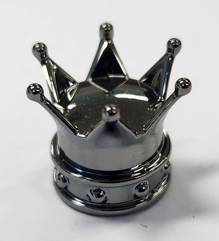 Valve Cap CHARCOAL Crown, A/V (Sold Individually)