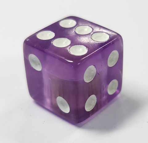 Valve Cap PURPLE Dice, A/V (Sold Individually)