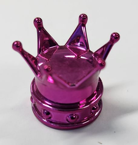 `A NEW ITEM - Valve Cap PINK Crown, A/V (Sold Individually)