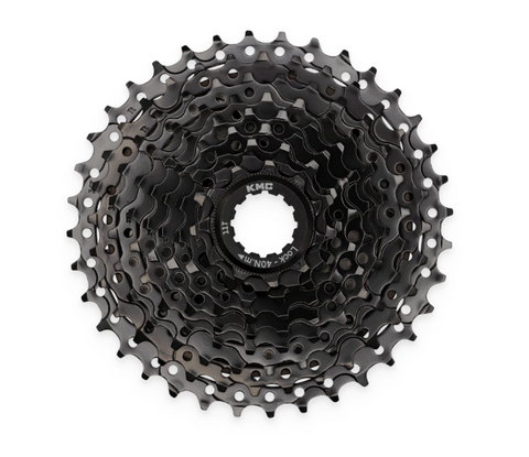 `A NEW ITEM - CASSETTE - 9 Speed, 11-32T, ED Black,  Quality KMC product,  Made In Taiwan