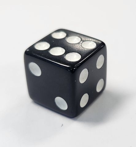 Valve Cap BLACK Dice, A/V (Sold Individually)