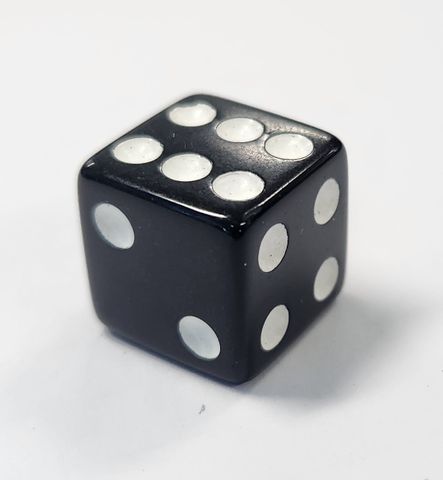 `A NEW ITEM - Valve Cap BLACK Dice, A/V (Sold Individually)