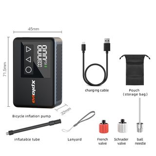 MINI ELECTRIC PUMP - XPLOVA MP1 - A/V & F/V, w/air hose, ball neddle, storage bag, USB type C cable, MAX: 120 PSI.