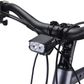 `A NEW ITEM - FRONT LIGHT FOR E-BIKE - 500 Lumens, 8 Watt, 12-36V, w/HB12 stem mount w/1200mm cable, fork mounting option, black