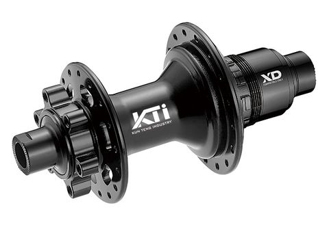 `A NEW ITEM - HUB "KT" Brand - REAR 612 POE 0.6 deg engagement  - 12 x 148mm BOOST 6-Bolt - 32H - Sealed Bearings - SRAM XD - ANOD Black - W/KT logo