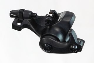 Cable actuated Mechanical disc brake, TEKTRO, caliper only, one wheel, front or rear, BLACK, Actuated with V-Brake levers