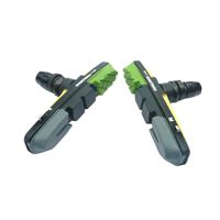 BRAKE SHOES - V Brake Shoes, Extra Light Cartridge Type, Triple Compound, 72mm GREEN/BLACK/GREY (Sold in Pairs)