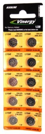 COMING SOON, NEW PACKAGING   BATTERY - 1.5V Button Cell, Alkaline, L1154F, 10 Pieces Per Card, LR44