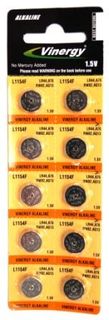 COMING SOON, NEW PACKAGING   BATTERY - 1.5V Button Cell, Alkaline, L1154F, 10 Pieces Per Card, LR44