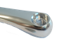 155mm - Left Diamond Taper Crank Arm - 23mm Offset, Polished Silver, Alloy