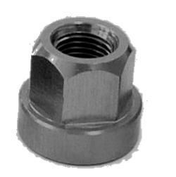 Axle Nut, Flange type, BLACK, 3/8", Alloy