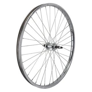 WHEEL - 24" JETSET Ano 36H Alloy Rim A/v, Sealed Bearings Steel 36h Hub, Mach 1 Spokes, REAR.  SILVER with BLACK Hub