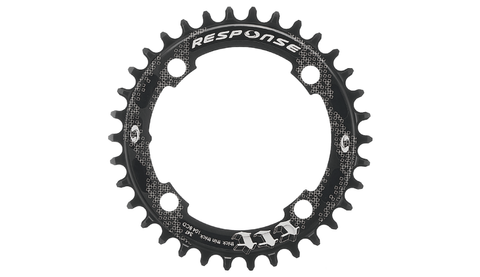 CHAIN RING N/W 30T x 104 BCD, For 10/11/12 Speed, Alloy, BLACK (Narrow Wide) (Threaded bolt hole)