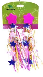 Streamers, Laser Finish with Stars (Pink, Purple, Yellow) 'Princess Story'