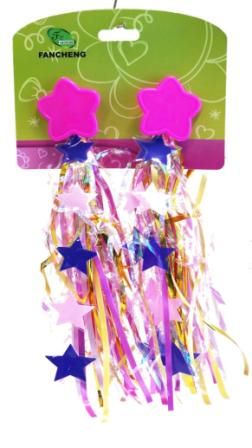 Streamers, Laser Finish with Stars (Pink, Purple, Yellow) 'Princess Story'