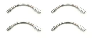 CABLE GUIDE - 90 Degree Angle Noodle, For V Brake, Alloy, SILVER (Bag of 4)