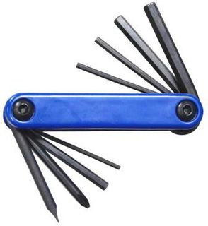 Tool set folding type Blue, 8 Functions, 2/2.5/3/4/5/6/+/-  Made in Taiwan