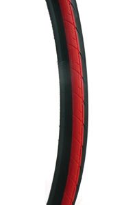 TYRE  700 x 23C BLACK/RED with Kevlar Puncture Protection, Wire bead 120PSI, Taiwan premium tyre (23-622)