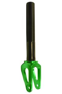 "Special Pricing"    Scooter fork, Alloy, 1 1/8"  x 190mm Steerer, 130mm threaded,   GREEN