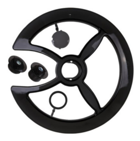 CHAINWHEEL COVER - Plastic Universal, 46T-48T, BLACK
