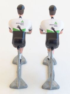 A FLANDRIENS Models, 2 x Hand painted Metal Cyclists, Dimension Data