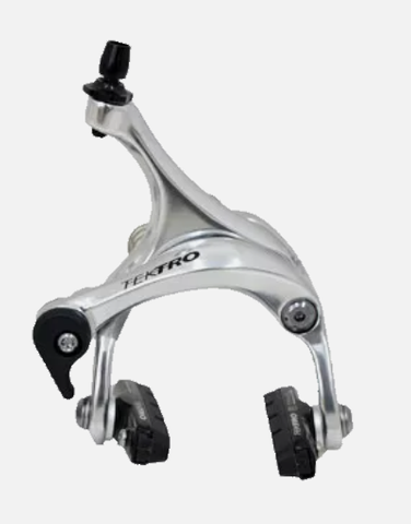 BRAKE - Caliper Road Brake, 39-51mm Reach, Dual Pivot, Alloy, Q/R, Recessed, SILVER (Front Only)  Quality TEKTRO product