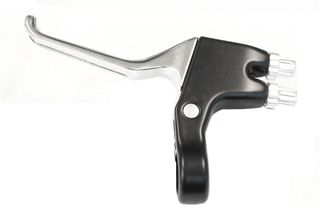 BRAKE LEVER - Dual Cable Left Hand Brake Lever, Alloy, Dual Type, BLACK/SILVER (Sold Individually)
