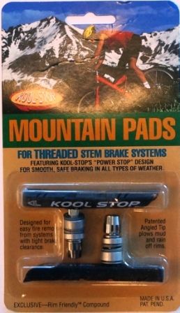 BRAKE  KOOL STOP  MT PAD BLACK THREADED  KSMTTB