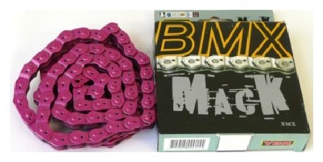 CHAIN - Half Link, 1/2 x 1/8 x 102L, Reinforced Top Plate & Solid Pins, PINK (YBN MK-918)