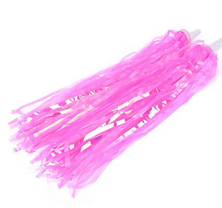 `A NEW ITEM - STREAMERS  Pom Pom, PINK (Sold as a Pair)